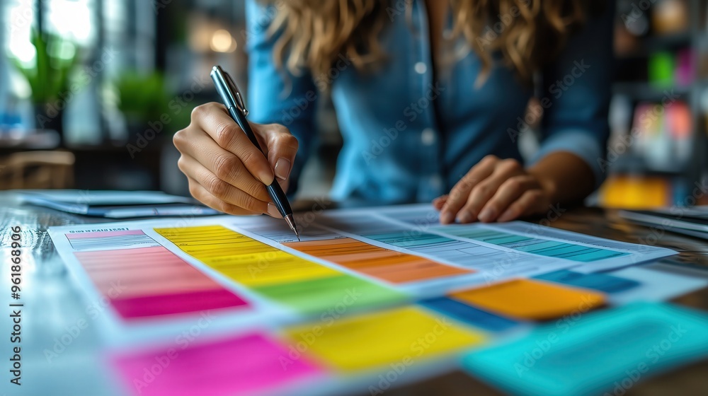 Business plan checklist with key objectives and tasks, structured planning process, copy space for stock photo with minimal concept, No logo, No Trademark, No text