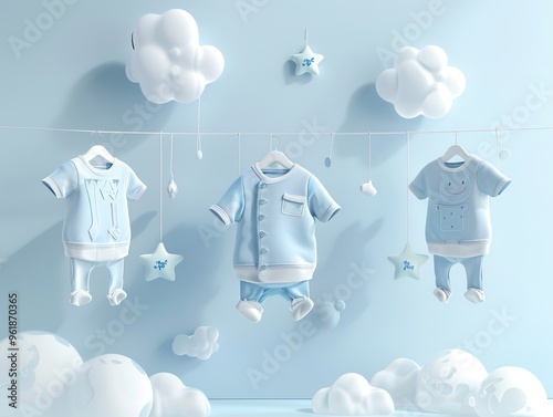 Baby clothing background