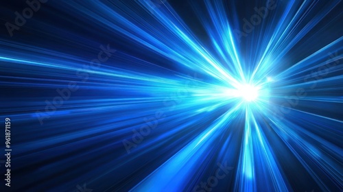 Speed technology blue neon light abstract data network concept background wallpaper AI generated image