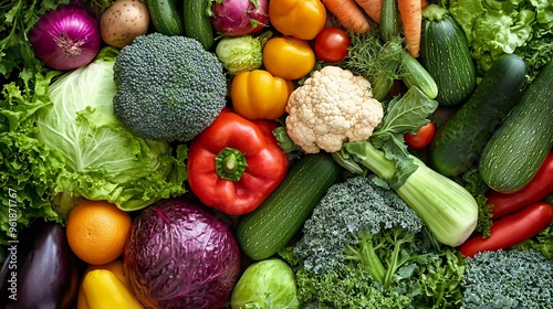 Various types of delicious vegetables