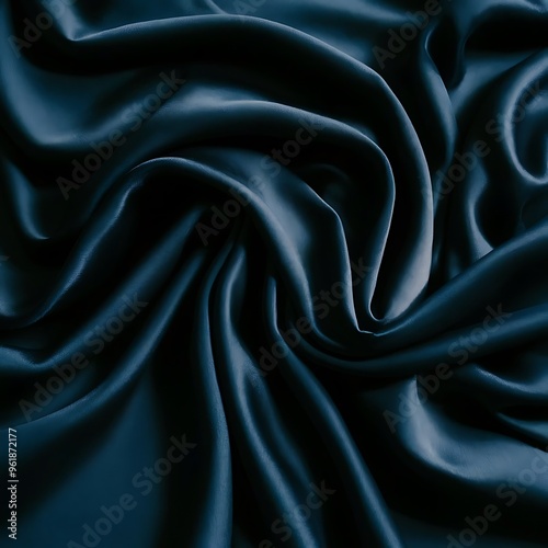 Navy blue cloth. Silk elegant textile fabric as background