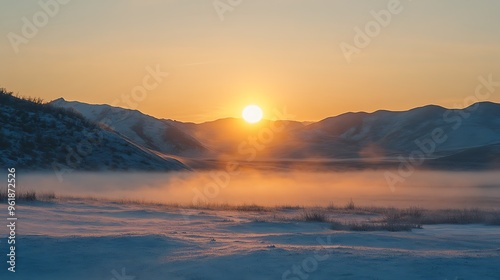 sunrise over the river