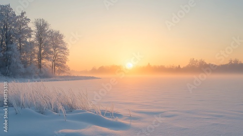 sunrise over the lake