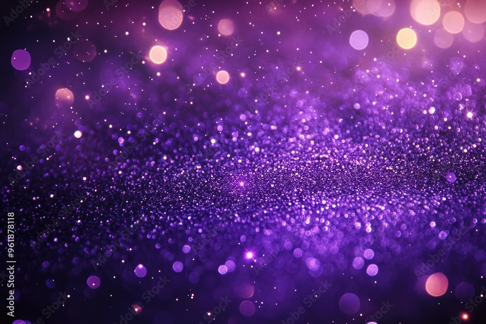 Starry Night Invitations. Violet Glitter Texture of Space and Stars in Abstract Sky Background Starry Night Invitations. Violet Glitter Texture of Space and Stars in Abstract Sky Background