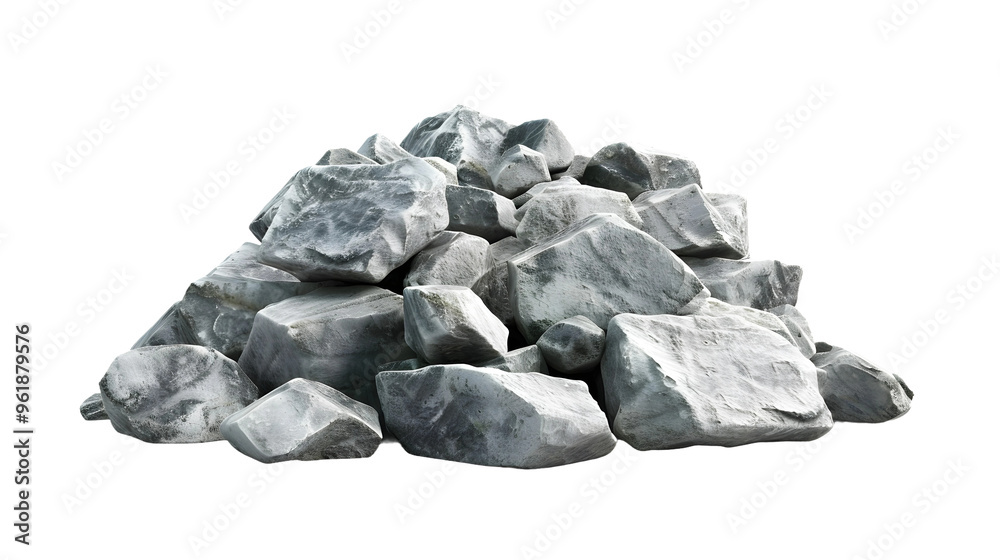 Tranquil Arrangement of Cutout Limestone Rocks at the Bottom of the Pile Tranquil Arrangement of Cutout Limestone Rocks at the Bottom of the Pile