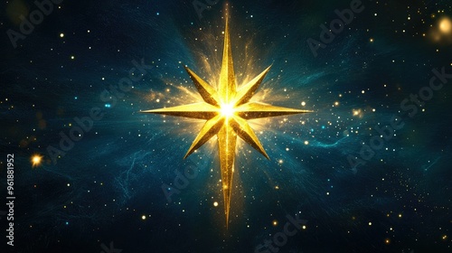 A star icon with a cross, representing the Star of Bethlehem and the nativity.