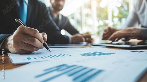 Requirements gathering, client demand or customer opinion, summary or meeting conclusion, stakeholders use case, lecture or meeting note concept, businessman write client requirements from discussion.