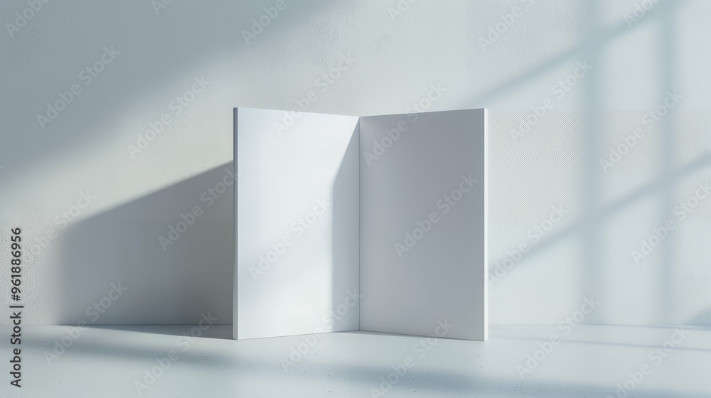 Blank brochure A4 white mockup Blank brochure A4 white mockup