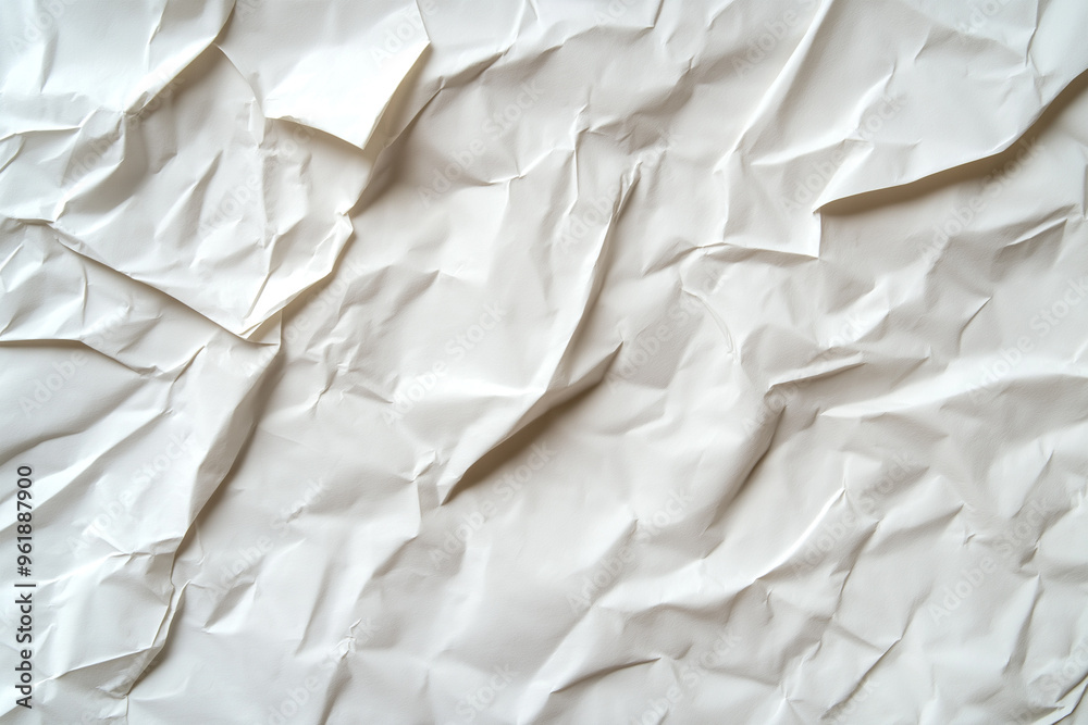 Obraz premium white crumpled paper texture