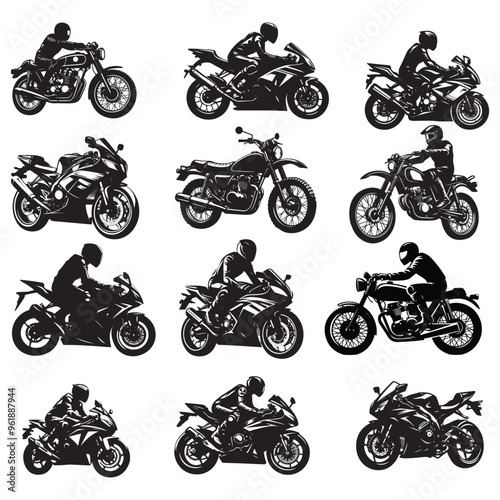 Motorbike vector silhouette