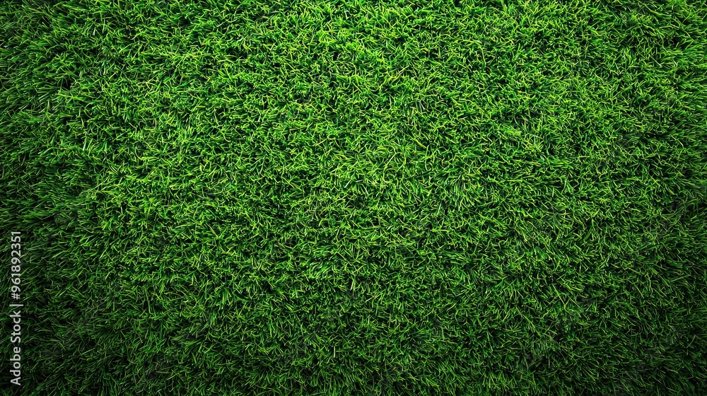 Fototapeta premium Vibrant green grass surface with a lush texture, perfect for landscaping, gardening, and outdoor activities.