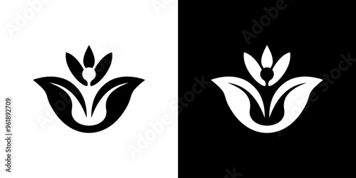 Perennial flowers and meditation people. 