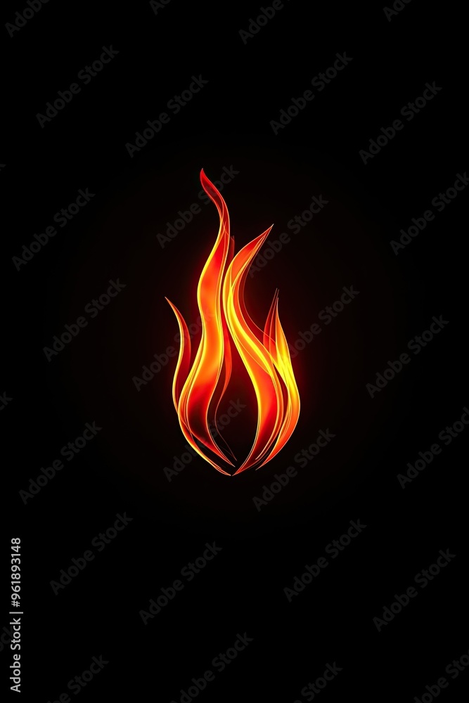 Abstract Fire Flame Illustration - Burning Passion Concept Abstract Fire Flame Illustration - Burning Passion Concept