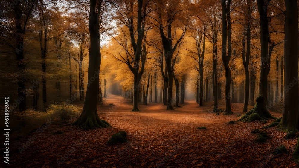 Fototapeta premium forest with autumn
