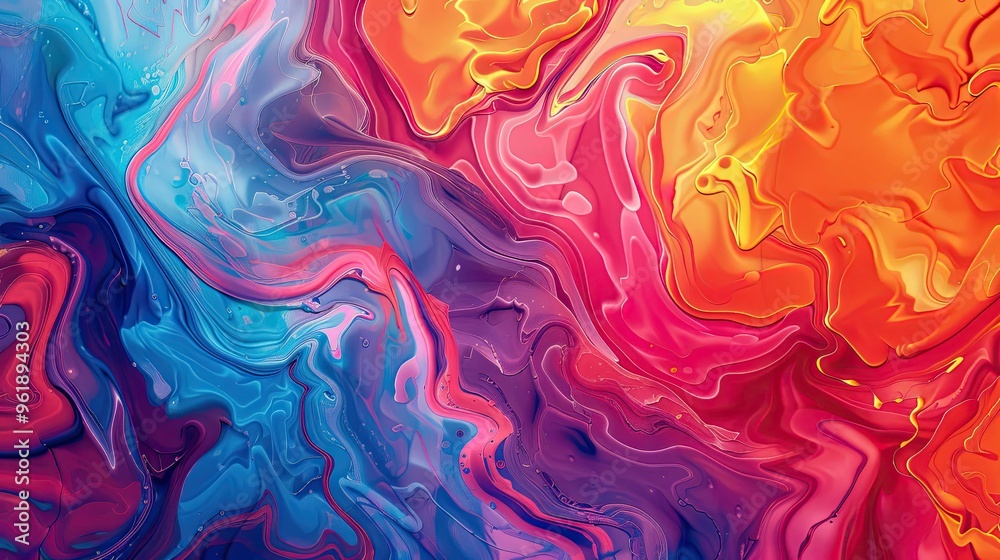 Bright intense colors and fluid designs with dynamic textures on a Fauvist-themed background depth included Bright intense colors and fluid designs with dynamic textures on a Fauvist-themed background depth included