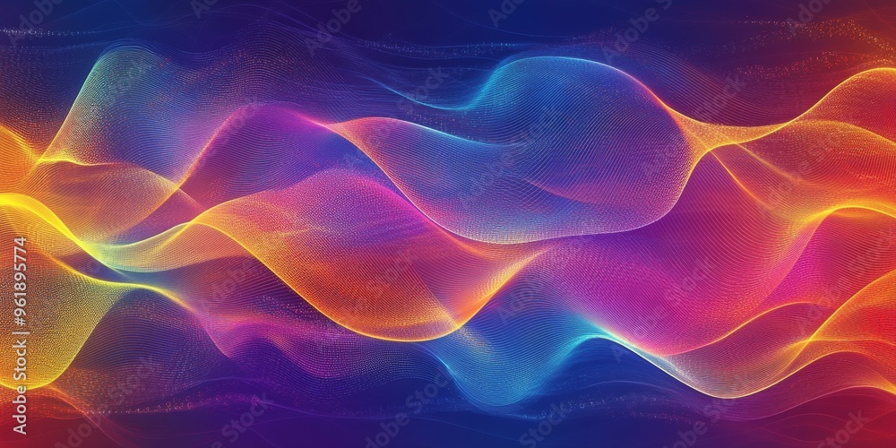 Colorful, abstract, flowing waves. Colorful, abstract, flowing waves.