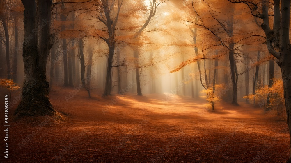 Fototapeta premium forest with autumn