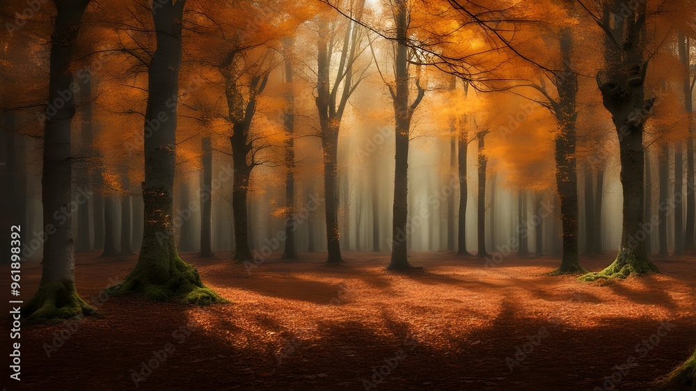 Fototapeta premium forest with autumn