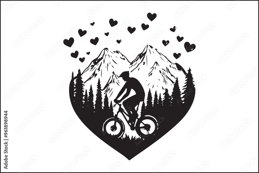 ountain Biker Silhouette: Riding the Peaks ountain Biker Silhouette: Riding the Peaks