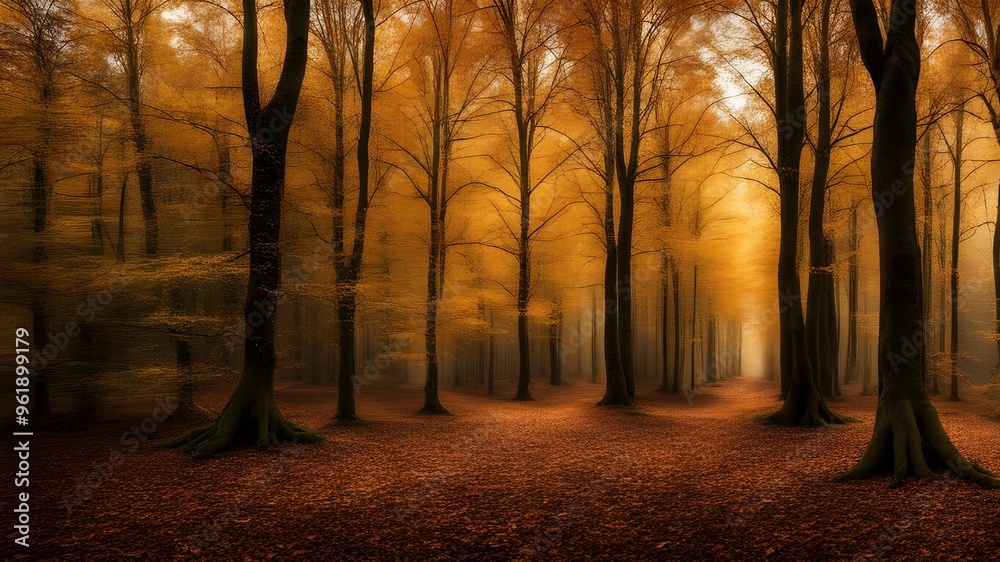 Fototapeta premium forest with autumn