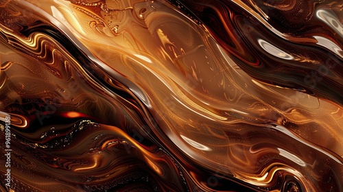 Flowing liquid effects in earthy tones with glowing highlights backdrop