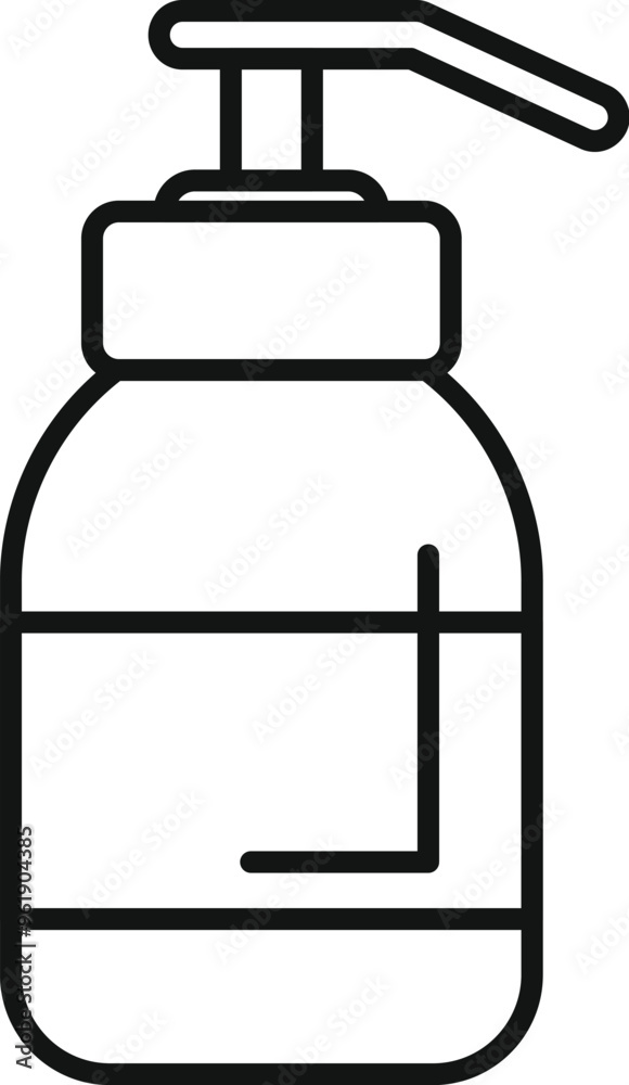 Bottle dispenser icon representing a container of liquid soap or lotion Bottle dispenser icon representing a container of liquid soap or lotion