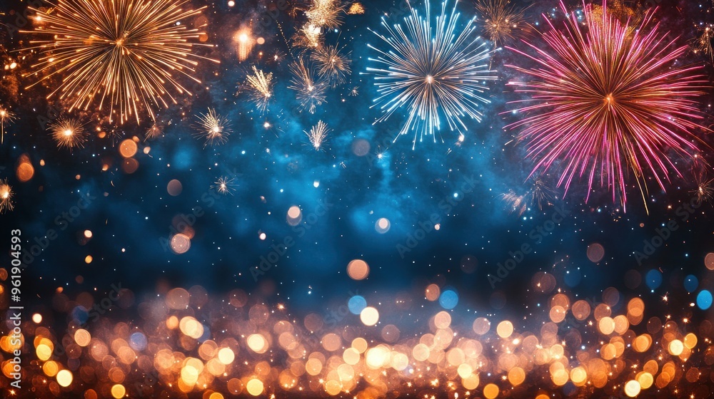 Fototapeta premium Festive Fireworks Display