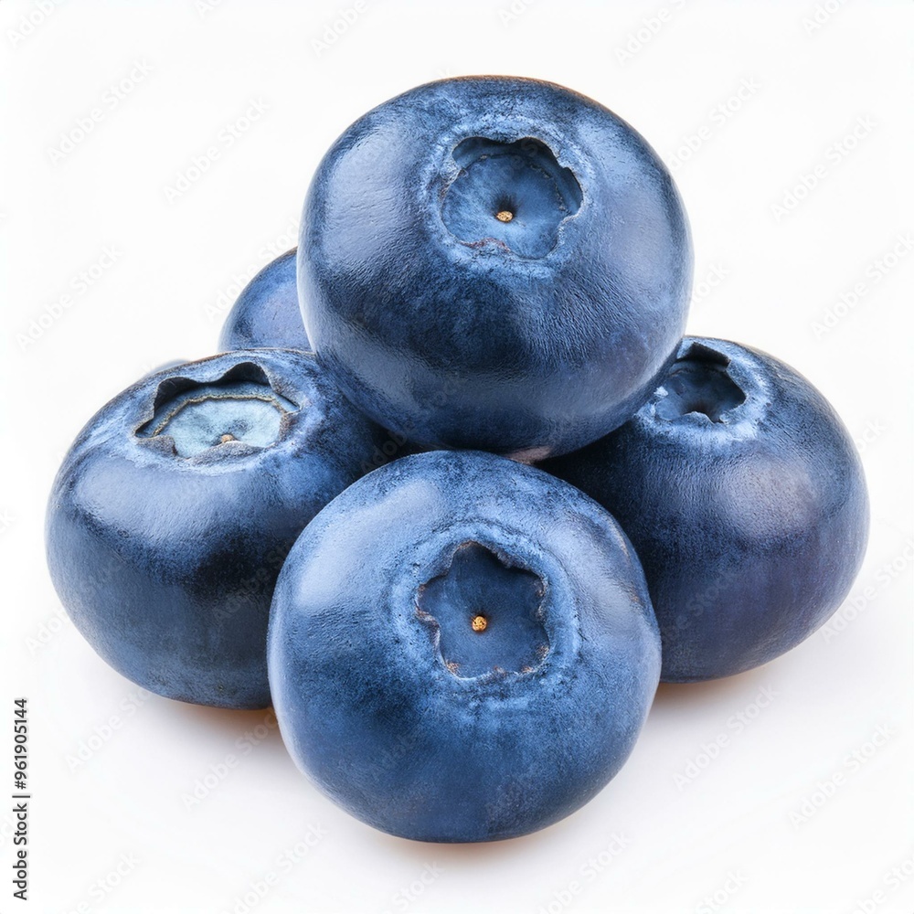 Obraz premium several Blueberries isolated on white background