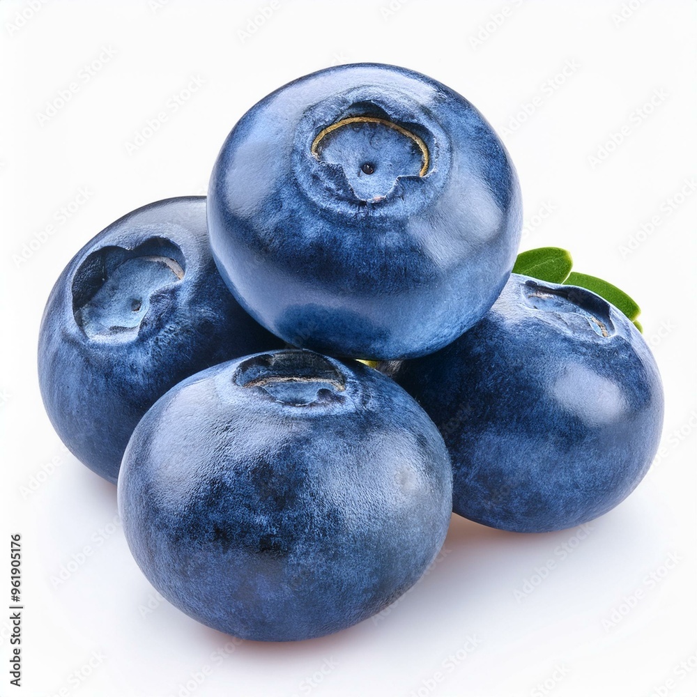 Obraz premium several Blueberries isolated on white background