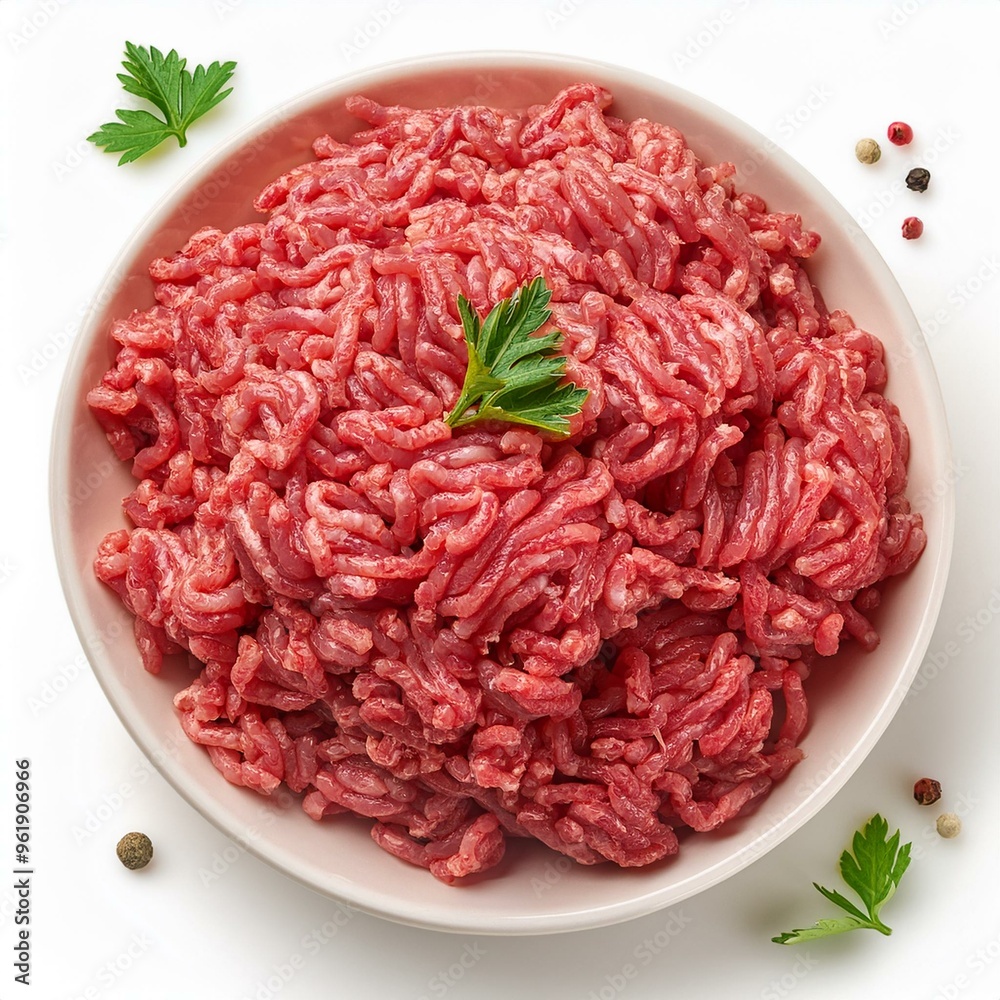 minced meat, isolated on white background minced meat, isolated on white background