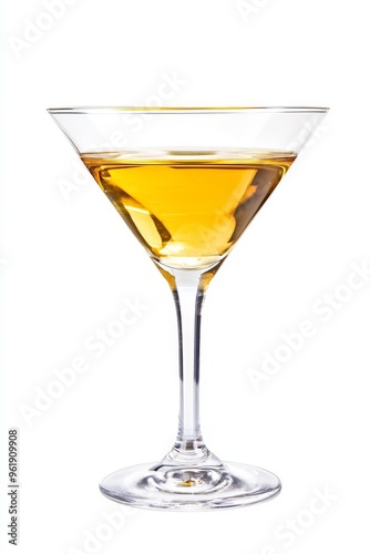 An isolated PNG of a classic martini cocktail served in a conical glass.