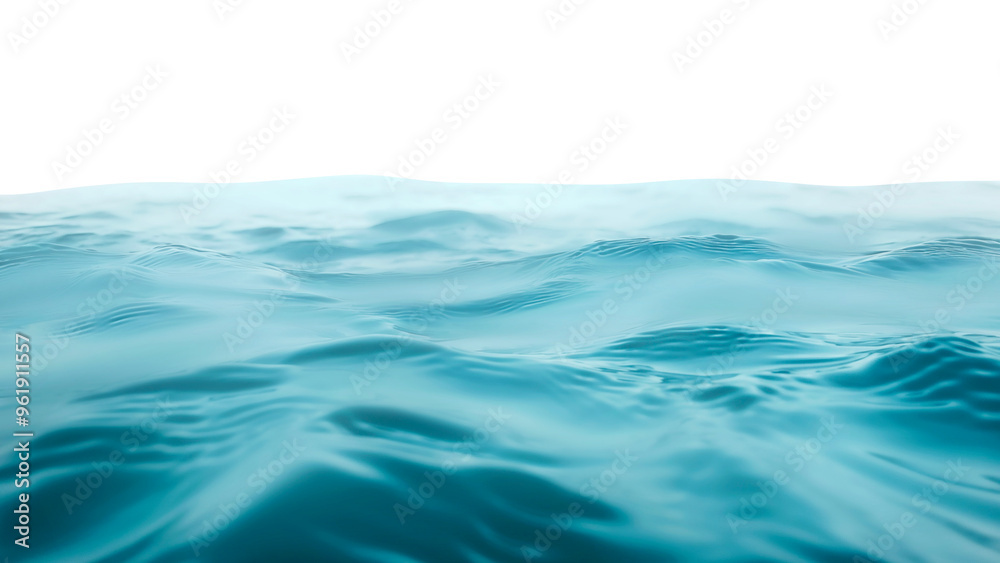 Calm Ocean Waves with a Minimalist Isolated on a Transparent Background. Calm Ocean Waves with a Minimalist Isolated on a Transparent Background.