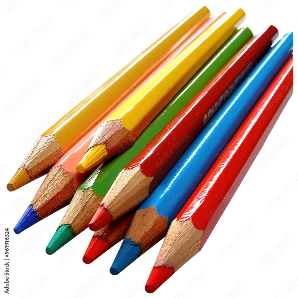 color pencils isolated on white background color pencils isolated on white background