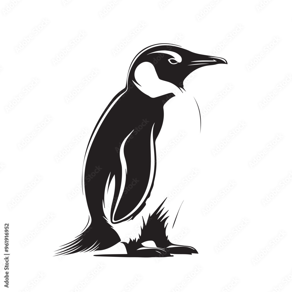 Penguin in cartoon, doodle style . Image for t-shirt, web, mobile apps and ui. Isolated 2d vector illustration in logo, icon, sketch style, Eps 10, black and white. AI Generative Penguin in cartoon, doodle style . Image for t-shirt, web, mobile apps and ui. Isolated 2d vector illustration in logo, icon, sketch style, Eps 10, black and white. AI Generative