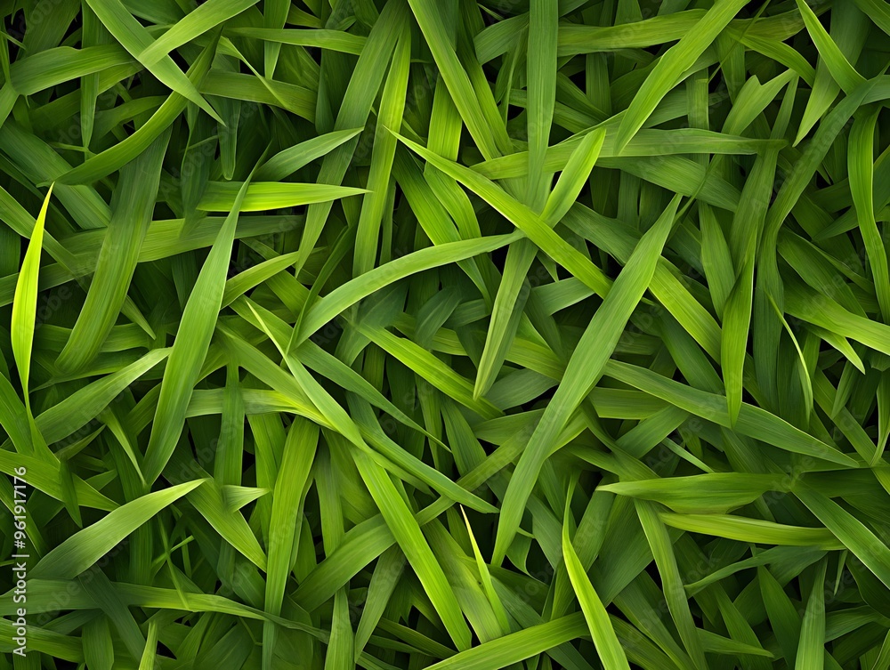 Close-up of Lush Green Grass Blades Close-up of Lush Green Grass Blades