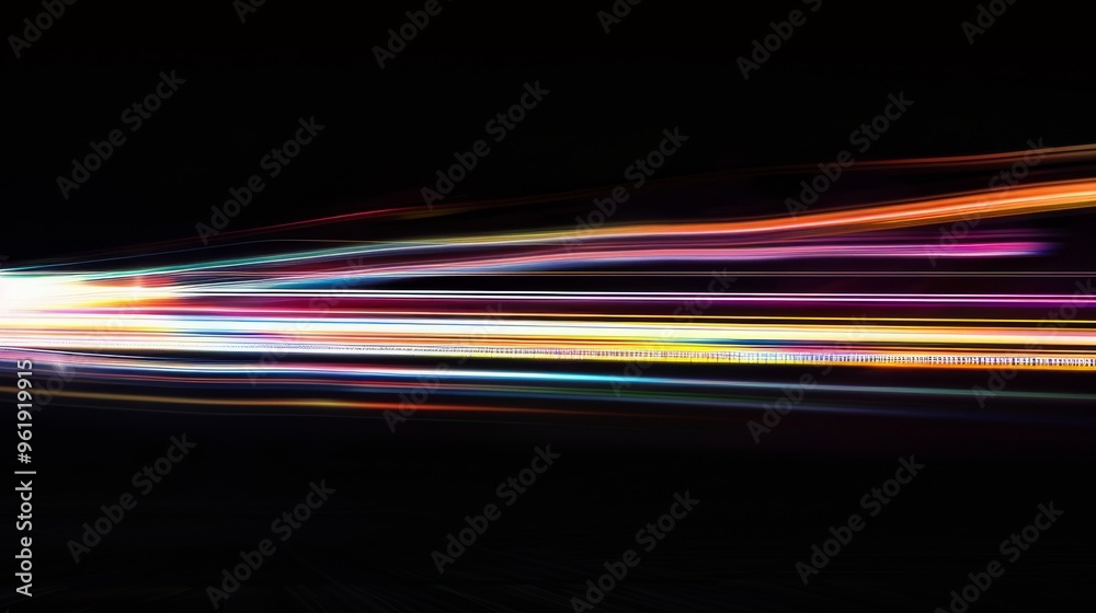 Colorful light streaks against a dark background, creating a dramatic display of motion and energy in a long-exposure photograph. Colorful light streaks against a dark background, creating a dramatic display of motion and energy in a long-exposure photograph.