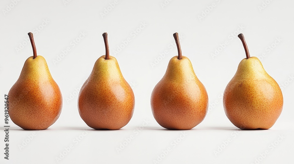 Pristine Pears: Precise Cutout Isolated on White Background for Clean Professional Look Pristine Pears: Precise Cutout Isolated on White Background for Clean Professional Look