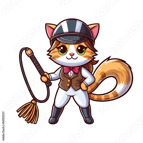 Cartoon Cat Vector Icon Illustration Animal