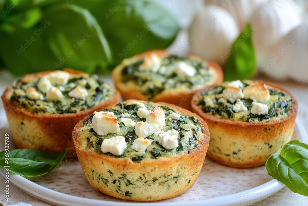 Spinach and feta cheese cake