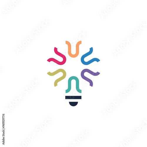 circle u innovation simple sleek creative geometric modern logo design