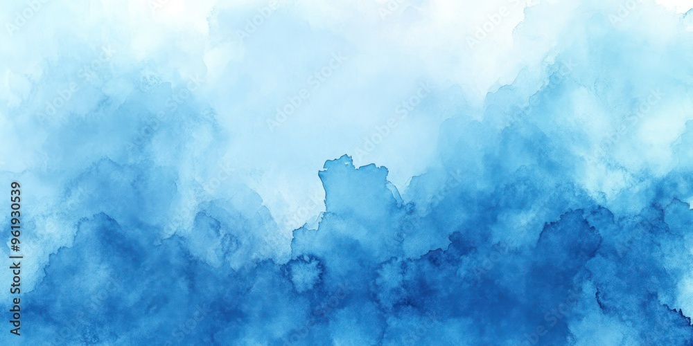 Abstract Blue Watercolor Background with Gradient and Texture Abstract Blue Watercolor Background with Gradient and Texture