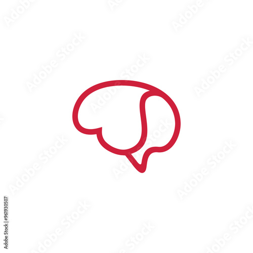 heart mind simple sleek creative geometric modern logo design