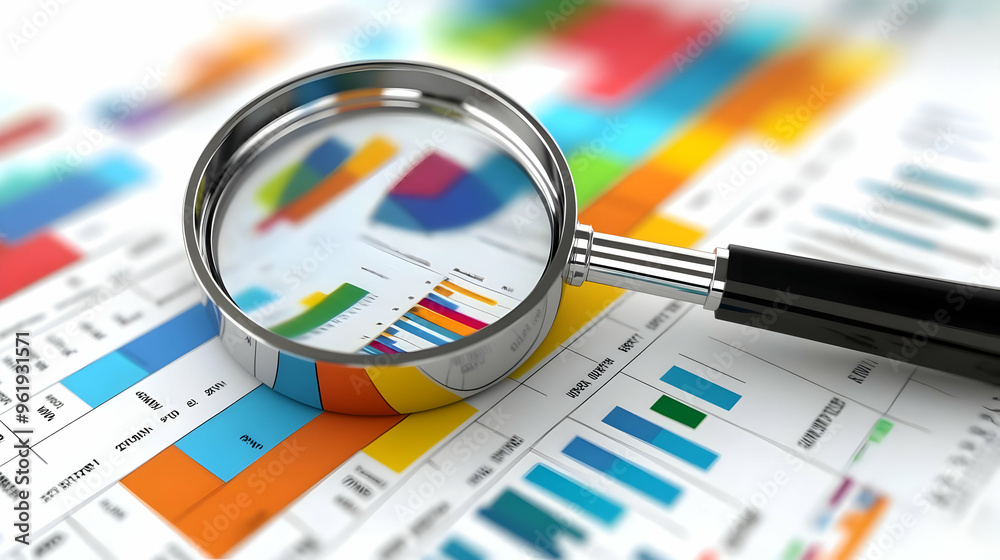 3D Floating Graph and Magnifying Glass Icon with Market Analysis Text - Isolated Dynamic Vector Design for Financial Insight and Market Examination 3D Floating Graph and Magnifying Glass Icon with Market Analysis Text - Isolated Dynamic Vector Design for Financial Insight and Market Examination