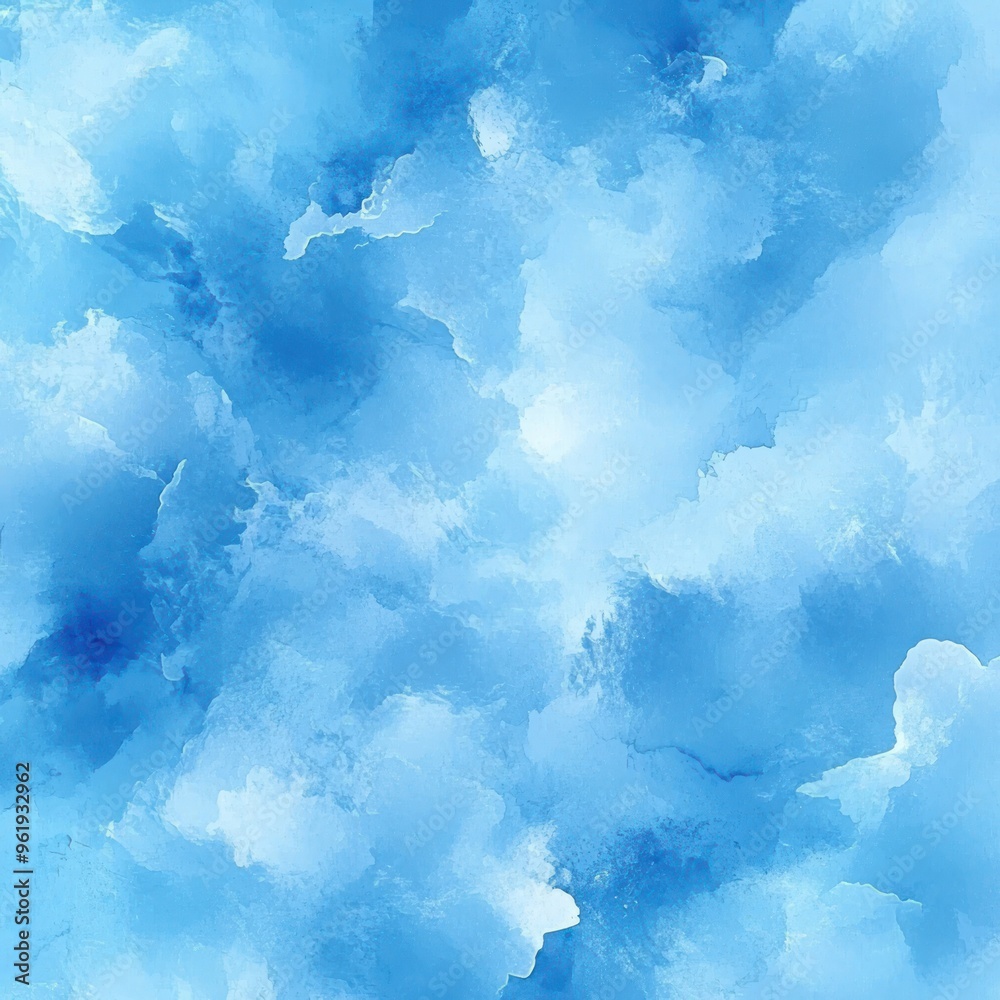Abstract Watercolor Painting in Shades of Blue Abstract Watercolor Painting in Shades of Blue