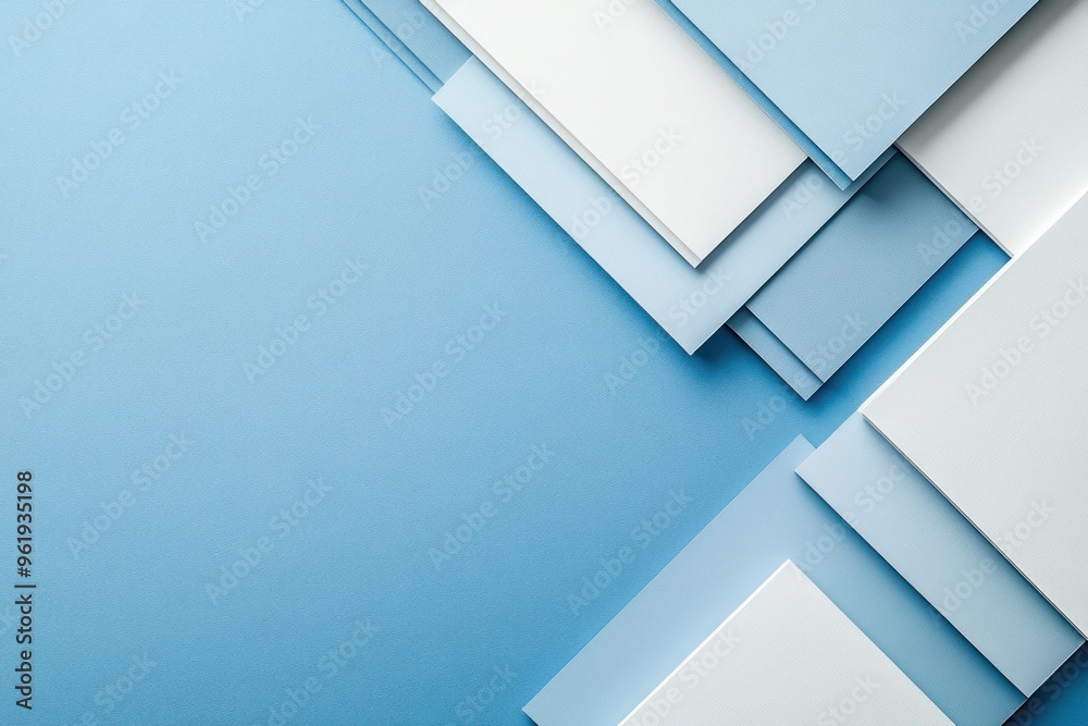 Abstract Blue and White Geometric Paper Background Abstract Blue and White Geometric Paper Background