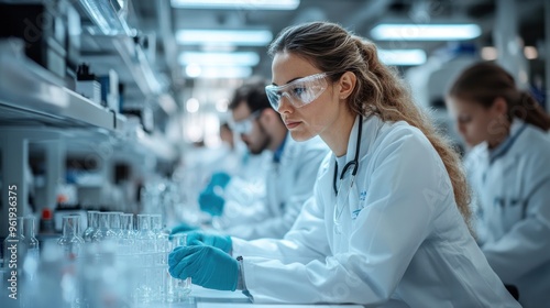 Lab Technician Focused on Work