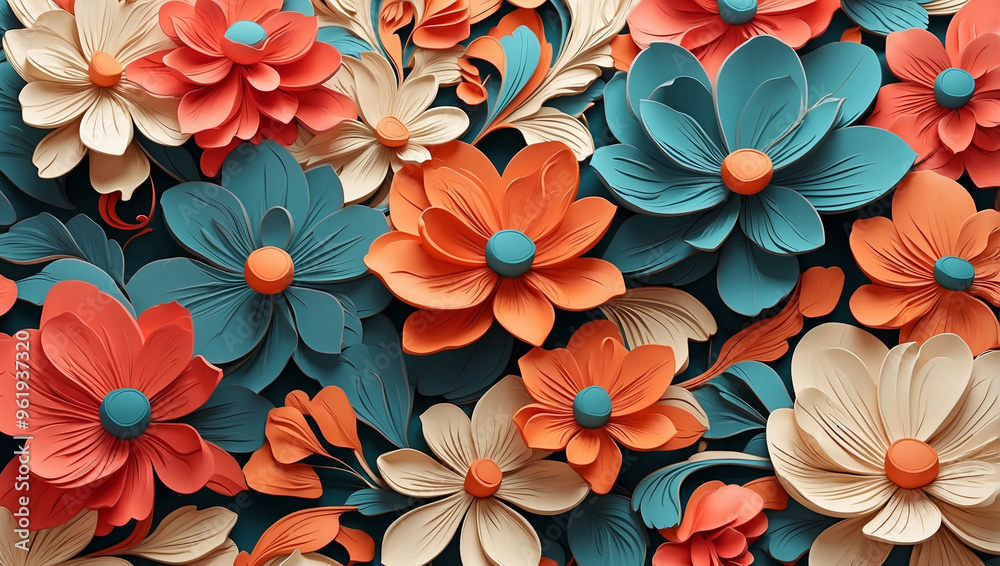 Abstract Organic Floral Wallpaper Abstract Organic Floral Wallpaper