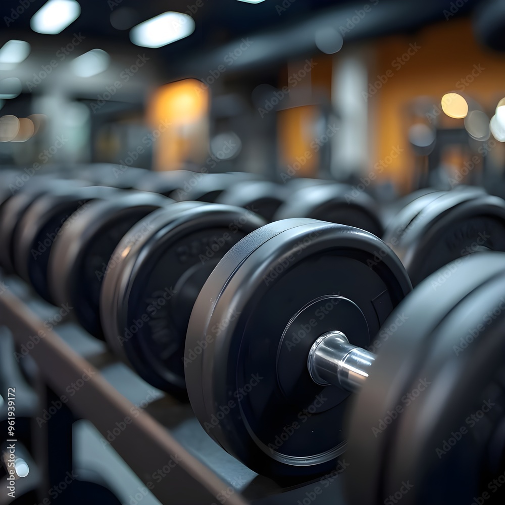Fototapeta premium dumbbell on the floor