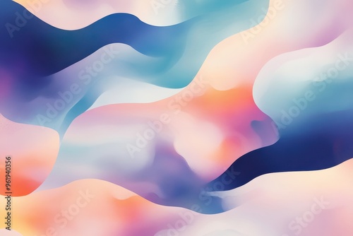 Abstract Colorful Gradient Background with Curved Shapes