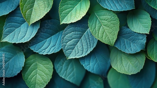 A close up of vibrant green leaves in nature photo